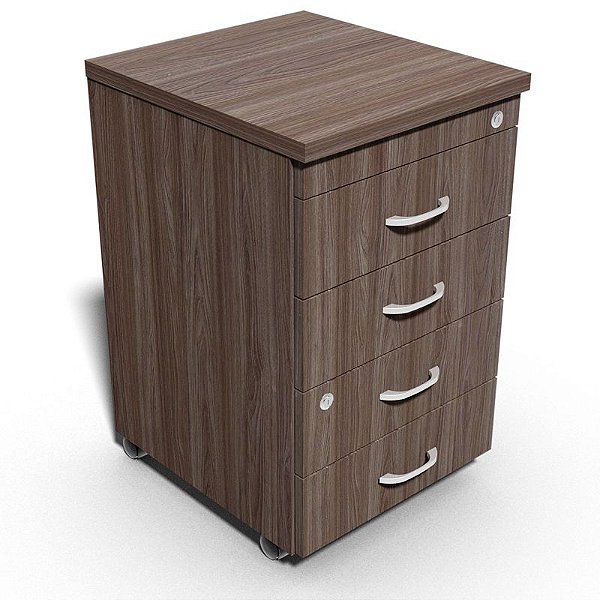 Gaveteiro Volante 4 Gavetas Compartilhado Escritório Corporativo 2 Chaves