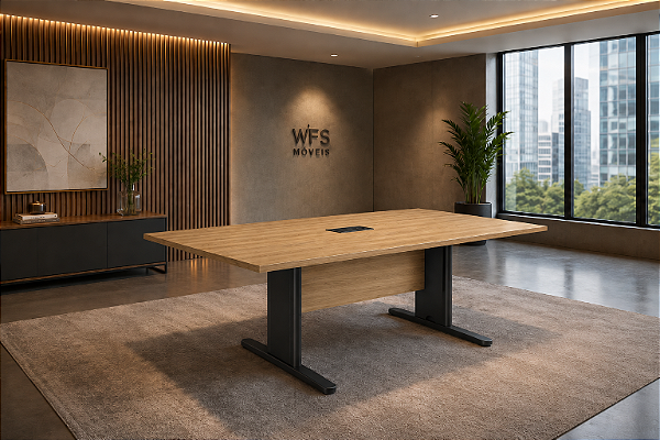 Mesa para Sala Reunião Retangular 2,20 x 0,90 m 25 mm Escritório