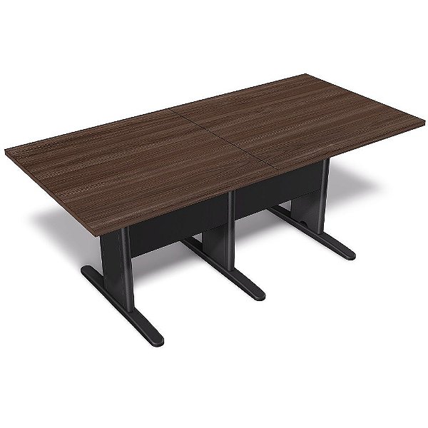 Mesa para Sala Reunião Retangular 2,40 x 1,20 m 25 mm Escritório Tampo Bipartido