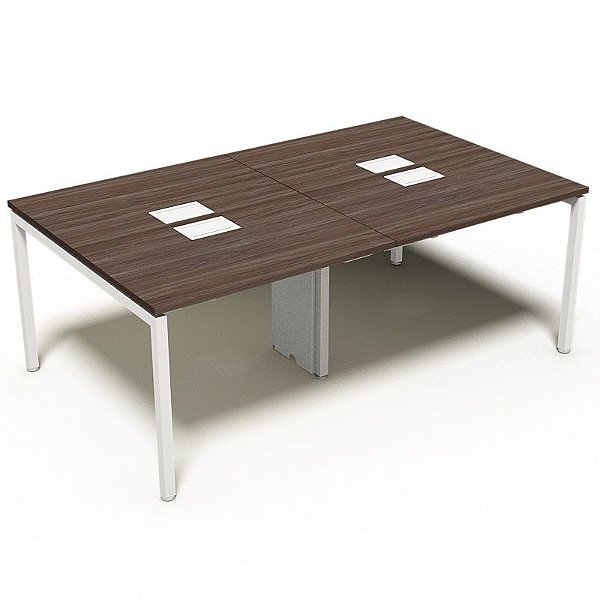 Plataforma de Trabalho 4 Lugares 25 mm 3,20 x 1,20 m Estação Caixa de Tomada