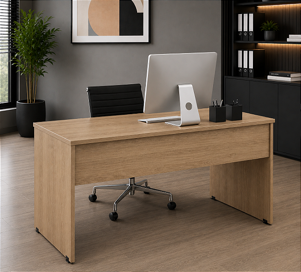 Mesa para Escritório Reta Pé Painel 1,00 x 0,50 m 15 mm Home Office Escrivaninha