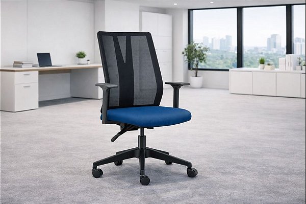 Cadeira Escritório Addit Presidente Ergonômica Giratória Braços Reguláveis Home Office Corporativa