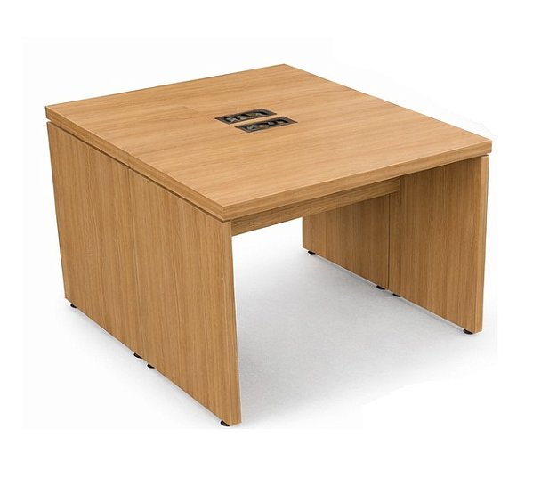 Plataforma de Trabalho 2 Lugares 1,00 x 1,20 m 40 mm Corporativa Com Caixa de Tomada