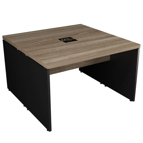 Plataforma de Trabalho 2 Lugares Pé Painel 1,20 x 1,20 m 40 mm Corporativa Com Caixa de Tomada