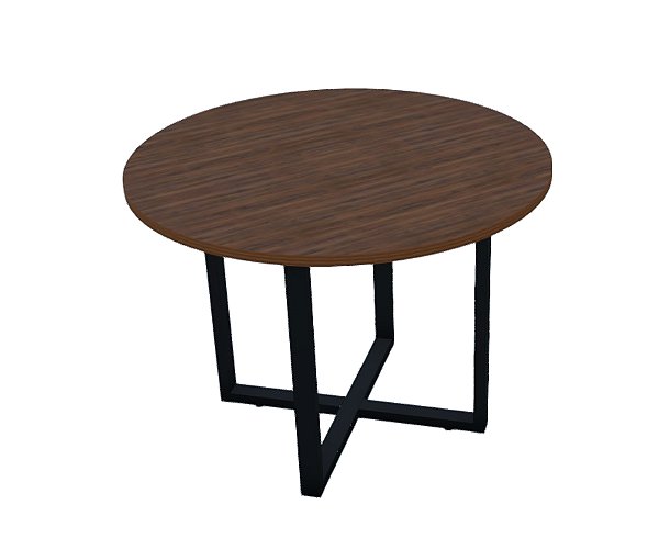 Mesa para Sala de Reunião Redonda 1,10 x 0,74 m 40 mm Pé em Aço Tubular Escritório Corporativa