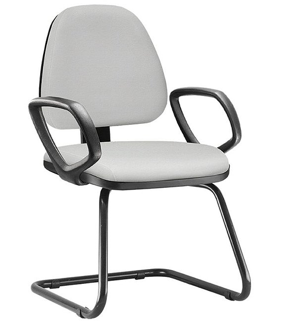 Cadeira Sky Executiva Fixa Com Braços Fixos Escritório Atendimento Cantilever Aproximação