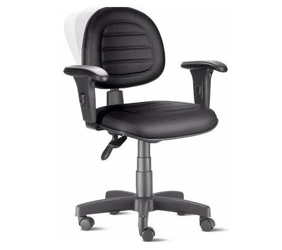 Cadeira Executiva Giratória Escritório Braços Reguláveis Gomada Ergonômica Home Office