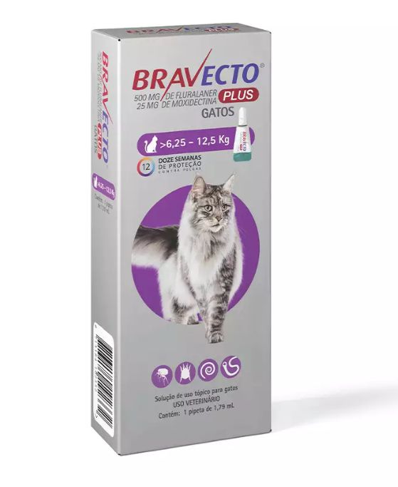 Antipulgas Bravecto Plus MSD Transdermal Gatos 6,25 a 12,5kg