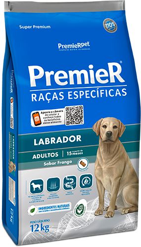 Ração Seca Premier Raças Específicas Labrador Adulto sabor Frango 12kg