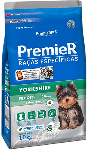 Ração Seca Premier Raças Específicas Yorkshire Filhote sabor Frango