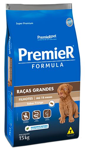 Ração Seca Premier Fórmula Porte Grande e Gigante Filhote sabor Frango 15kg