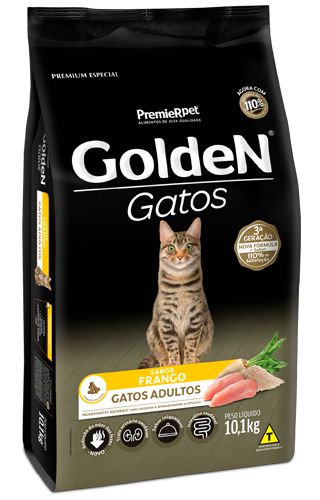 Ração Seca Golden Gatos Adultos sabor Frango