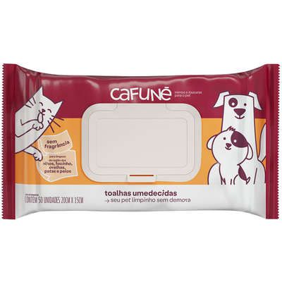 Toalha Umedecida Cafuné para Cães e Gatos - 50UN