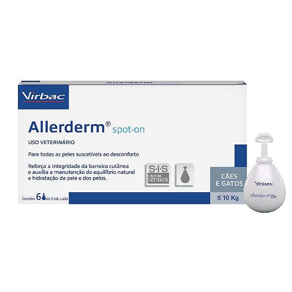Dermatológico Virbac Allerderm Spot-On 6 Pipetas