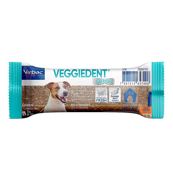 Odontológico Virbac Veggiedent Fresh Tira Unitária