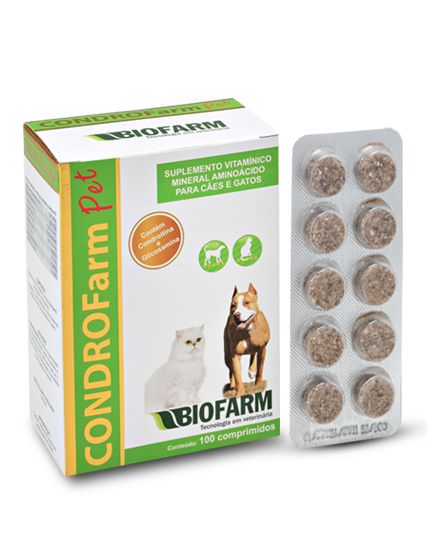 Suplemento Biofarm CondroFarm Pet 100 Comprimidos