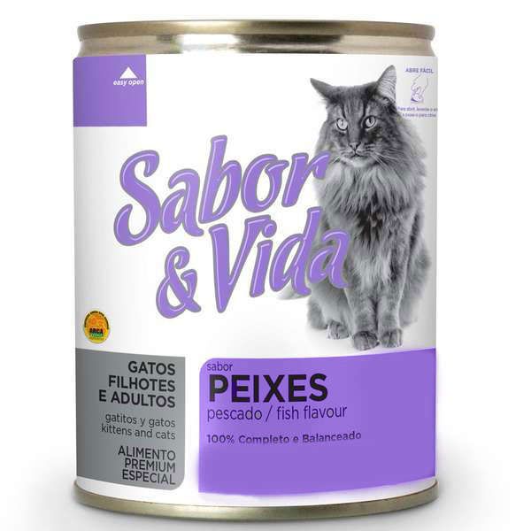 ALIMENTO ÚMIDO SABOR E VIDA SABOR PEIXES PARA GATOS 290G