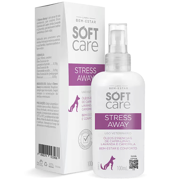 Stress Away Soft Care 100mL Spray Calmante para Cães e Gatos