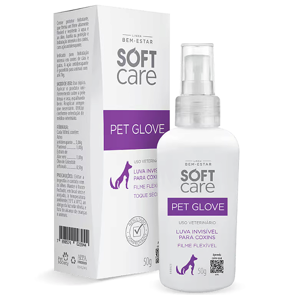 Pet Glove Soft Care 50mL Loção Protetora e Hidratante de Patas