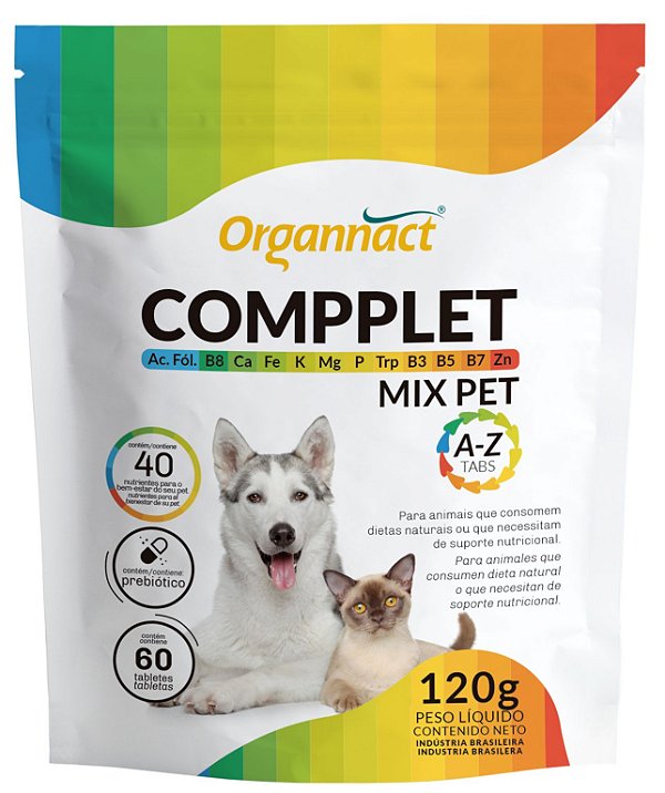 Suplemento Organnact Compplet Mix Pet A-Z 120g