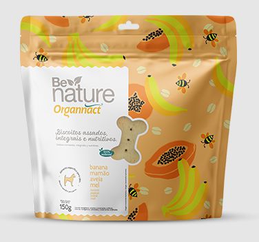 Be Nature Organnact Banana, Mamão, Aveia e Mel 150g