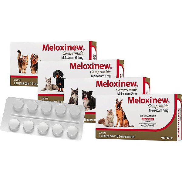 Anti-inflamatório Vetnil Meloxinew 10 Comprimidos