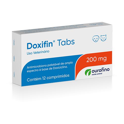 Antibacteriano Ourofino Doxifin Tabs 200mg 6 Comprimidos