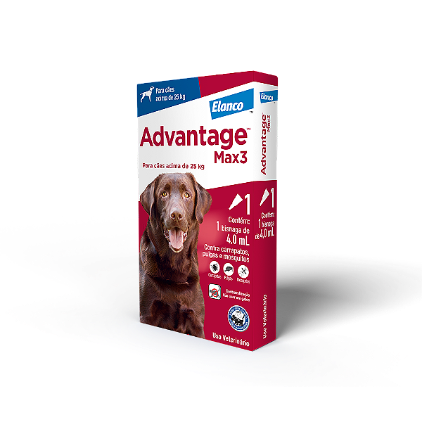 Antiparasitário Elanco Advantage Max 3 Cães Acima de 25kg