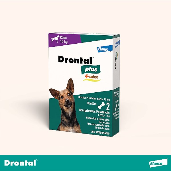 Vermífugo Elanco Drontal Plus Sabor Carne 776,5mg 10kg
