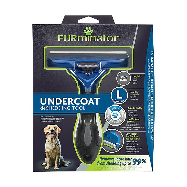 Rasqueadeira Furminator para Cães de Porte Grande de Pelo Longo