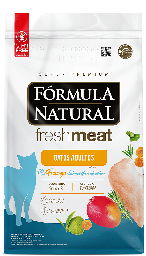 Ração Fórmula Natural Fresh Meat para Gatos Adultos Sabor Frango