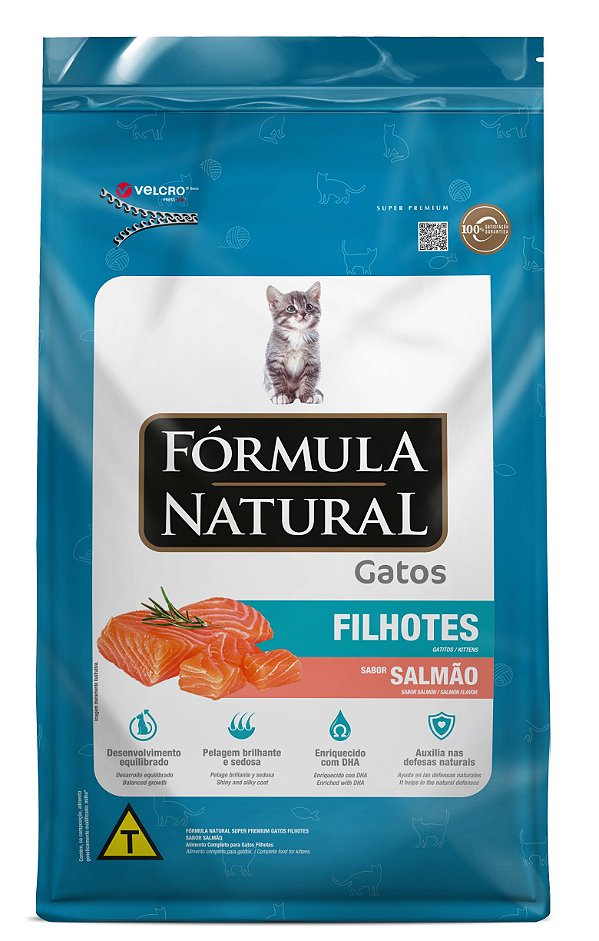 Ração Seca Fórmula Natural Gatos Filhotes sabor Salmão