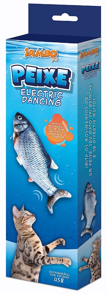 Brinquedo Jambo Peixe USB Eletric Dancing 30cm