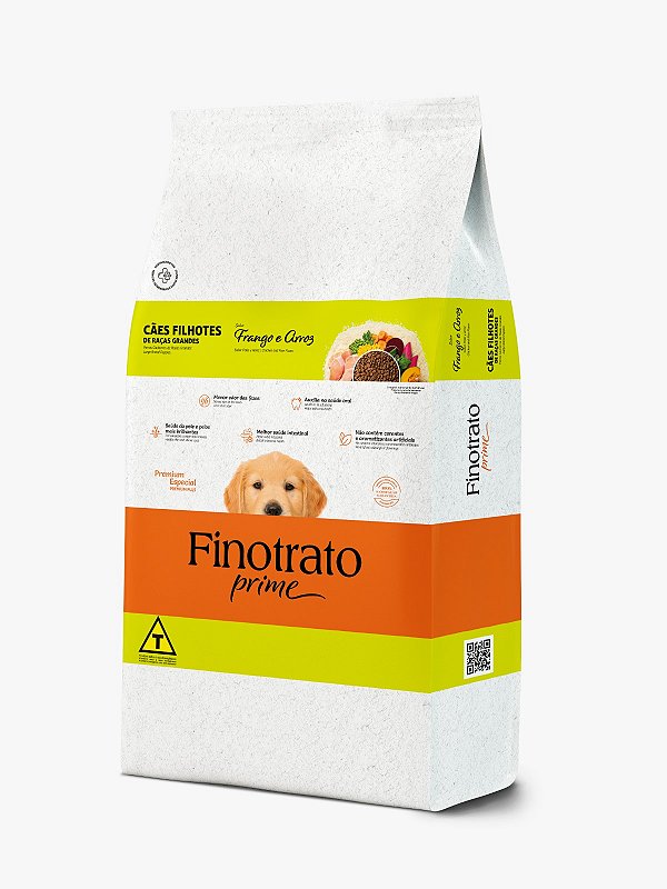Ração Seca Finotrato Prime Cães Filhotes Raças Grandes