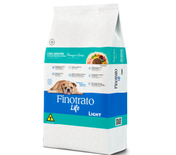 Ração Finotrato Life Light Frango e Arroz para Cães Adultos de Raças Pequenas e Médias