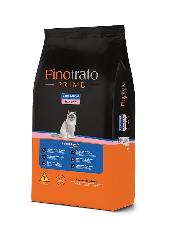 Ração Seca Finotrato Prime Gatos Adultos sabor Salmão