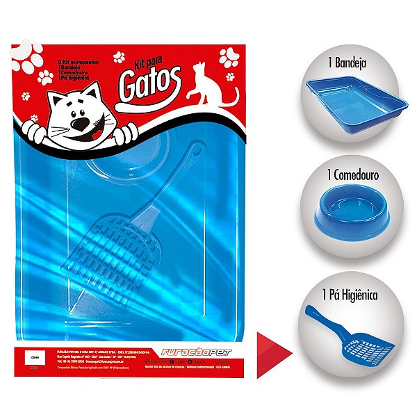 Kit Gato com 3 Peças Furacão Pet Pop