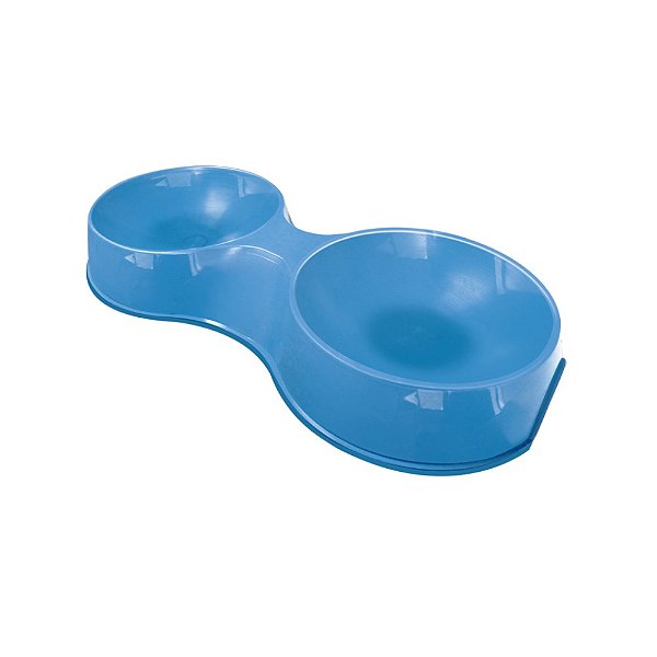 Comedouro Plástico Pop Duplo para Gato Furacão Pet N°1 500ml