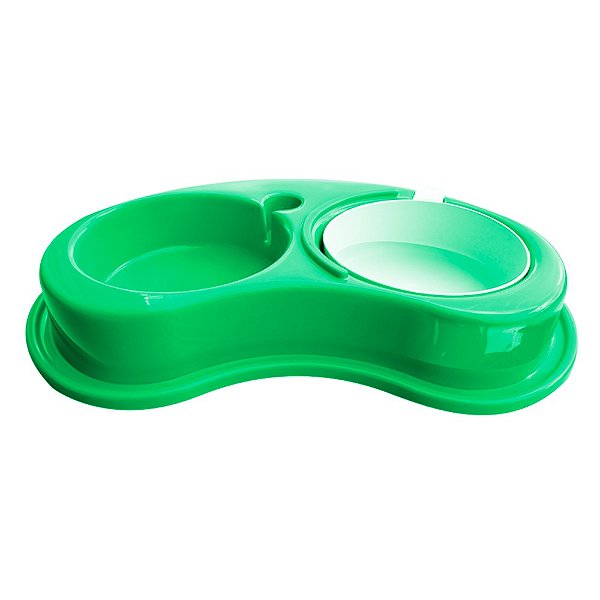 Comedouro Plástico Furacão Pet Anti-formiga Luxo Duplo P 600ml