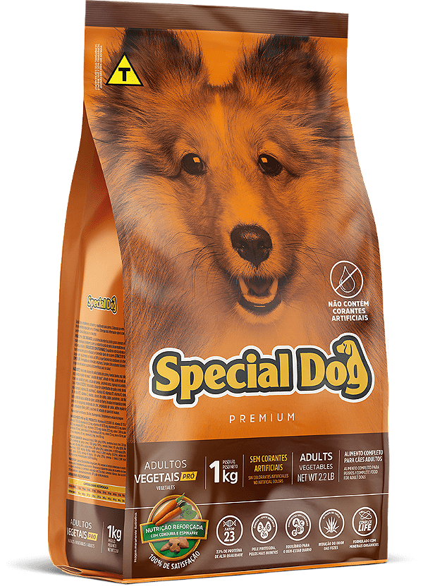 Ração Seca Special Dog Cães Adultos sabor Vegetais Pró