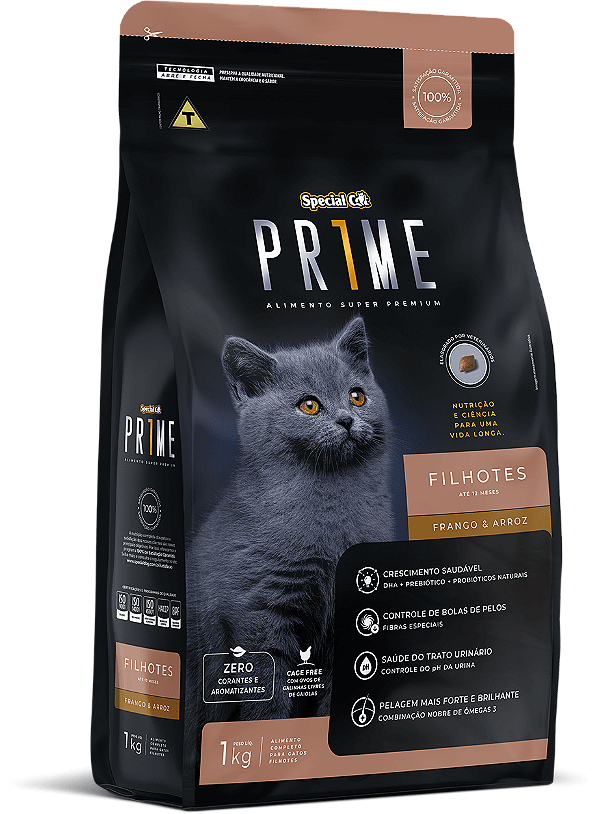 Ração Seca Special Cat Prime Filhote sabor Frango e Arroz