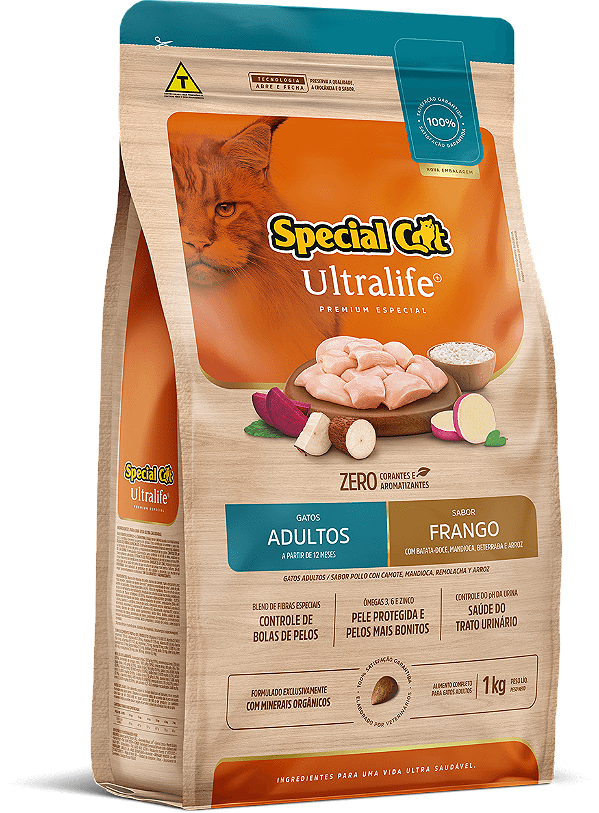 Ração Seca Special Cat Ultralife Adulto sabor Frango e Arroz