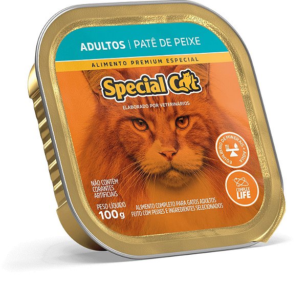 Alimento Úmido Patê Special Cat Adulto sabor Peixe 100g