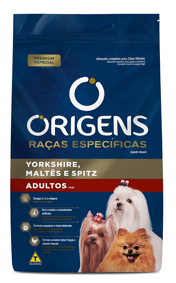 Ração Seca Origens Cão Adulto de Raça Específica Yorkshire, Maltês E Spitz