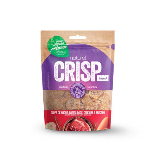 Petisco Natural Crisp Blend Cães sabor Angus, Batata Doce, Cenoura e Alecrim