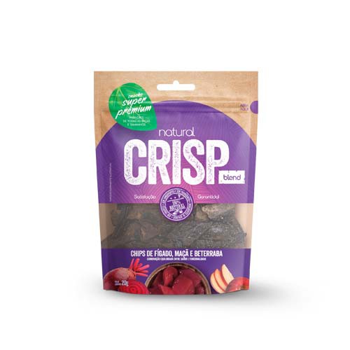Petisco Natural Crisp Blend Cães sabor Fígado, Maçã e Beterraba