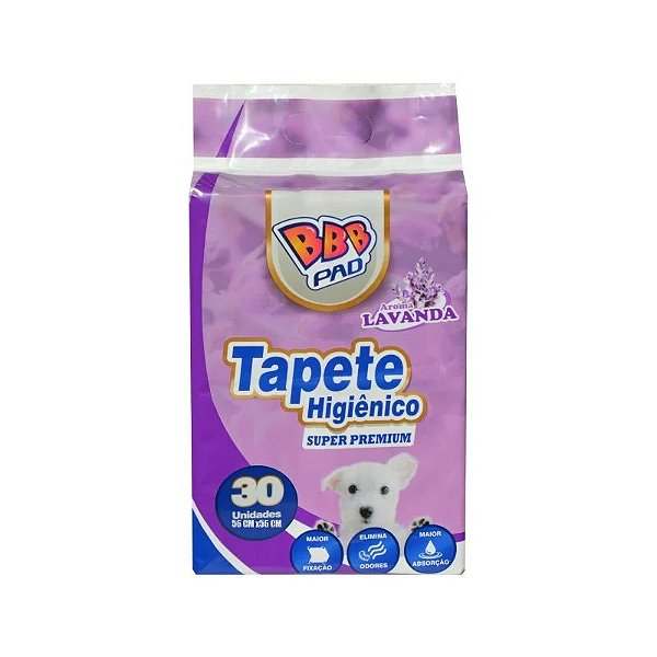 Tapete Higiênico BBB Pet Aroma de Lavanda 56x56cm