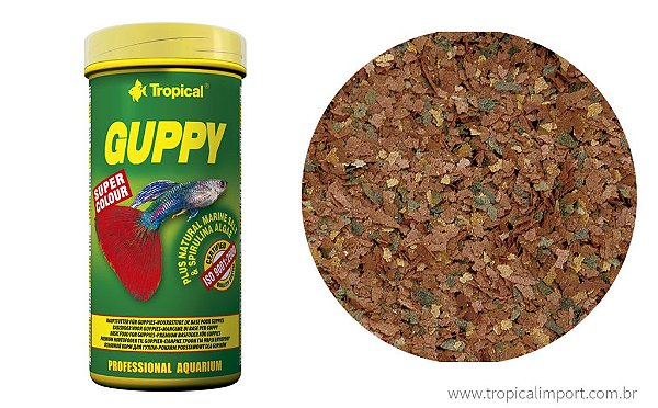 Ração Tropical em Flocos Guppy 20g