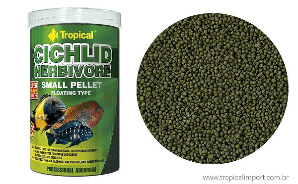 Ração Tropical Cichlid Herbivore Small Pellet