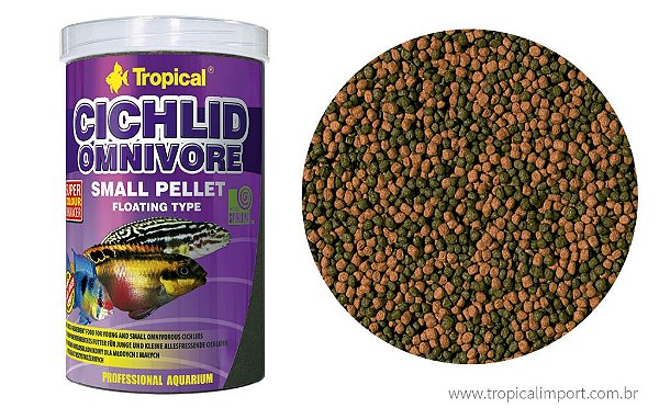 Ração Tropical Cichlid Omnivore Small Pellet